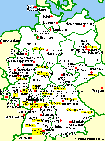 Landkarte Deutschland burgen-schloesser-430-7,  2000-2002 WHO